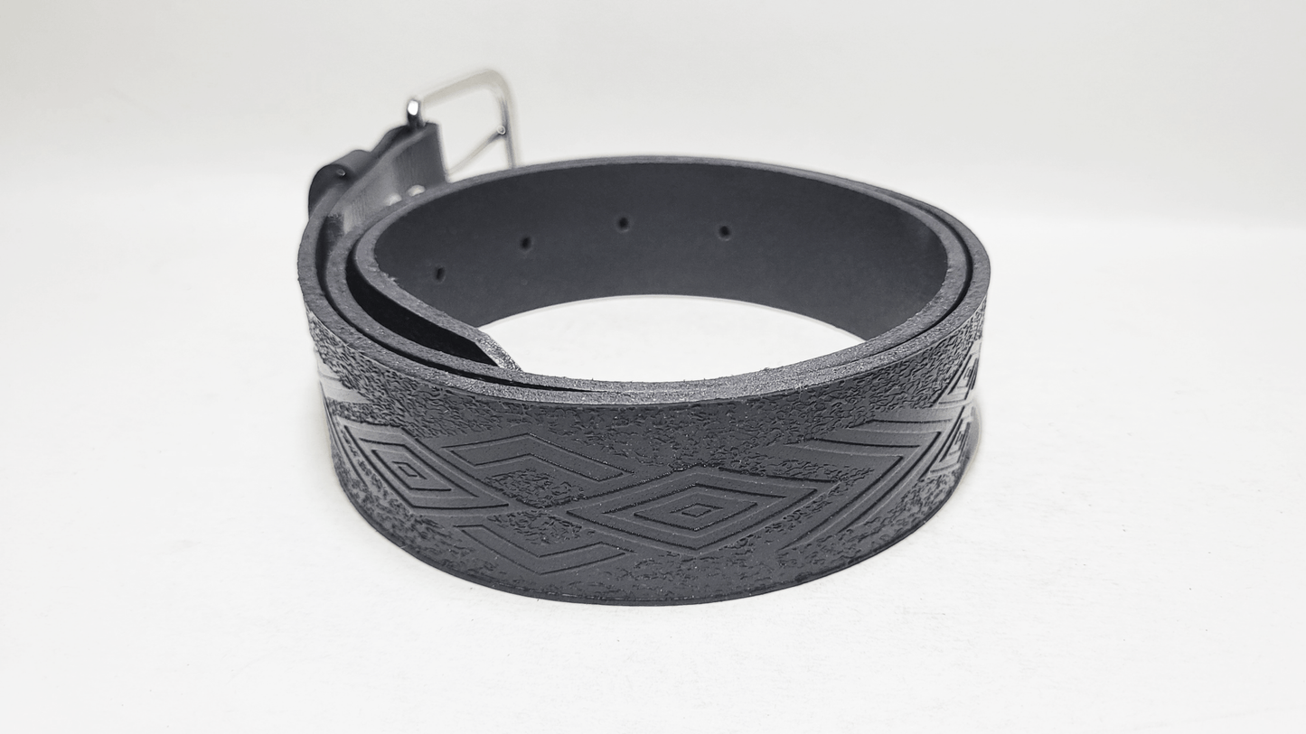 Handmade Embossed Buffalo Leather Belt - Buffalo Artisanal - C-259