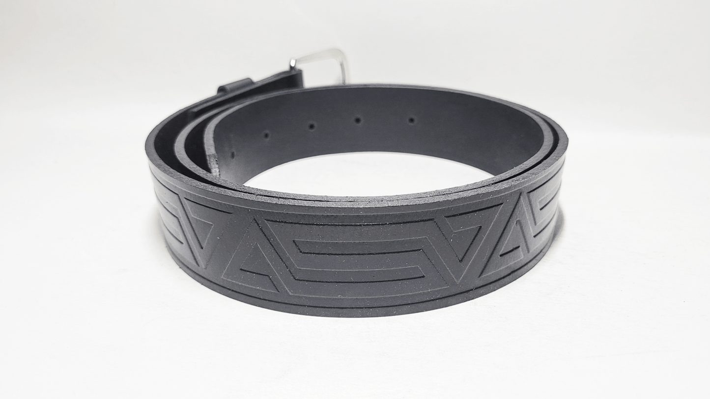 Handmade Embossed Buffalo Leather Belt - Buffalo Artisanal - C-262