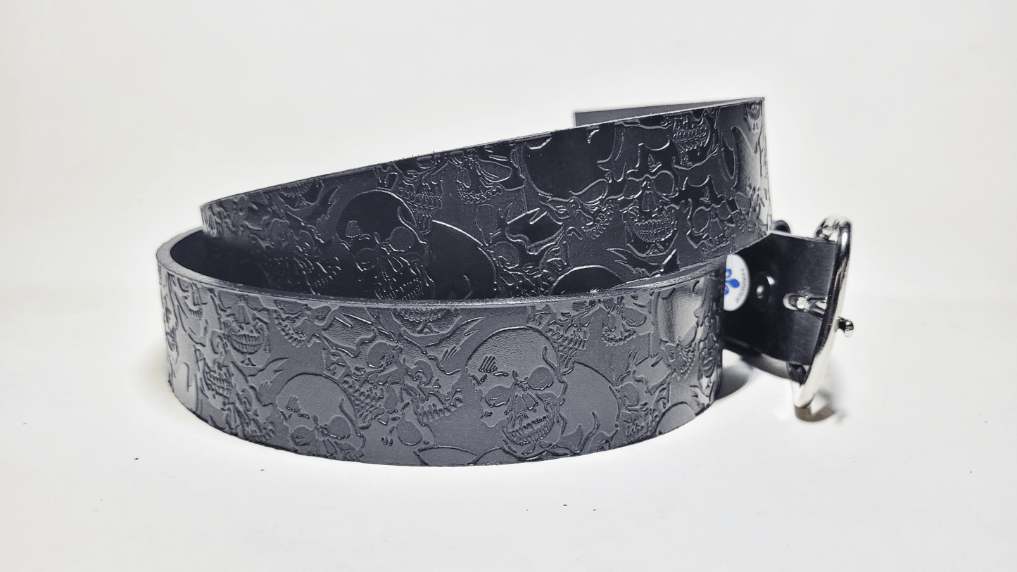 Handmade Embossed Buffalo Leather Belt - Buffalo Artisanal - C-180