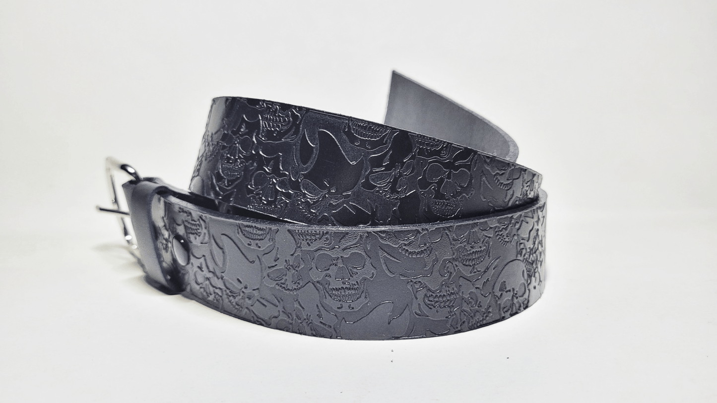 Handmade Embossed Buffalo Leather Belt - Buffalo Artisanal - C-180