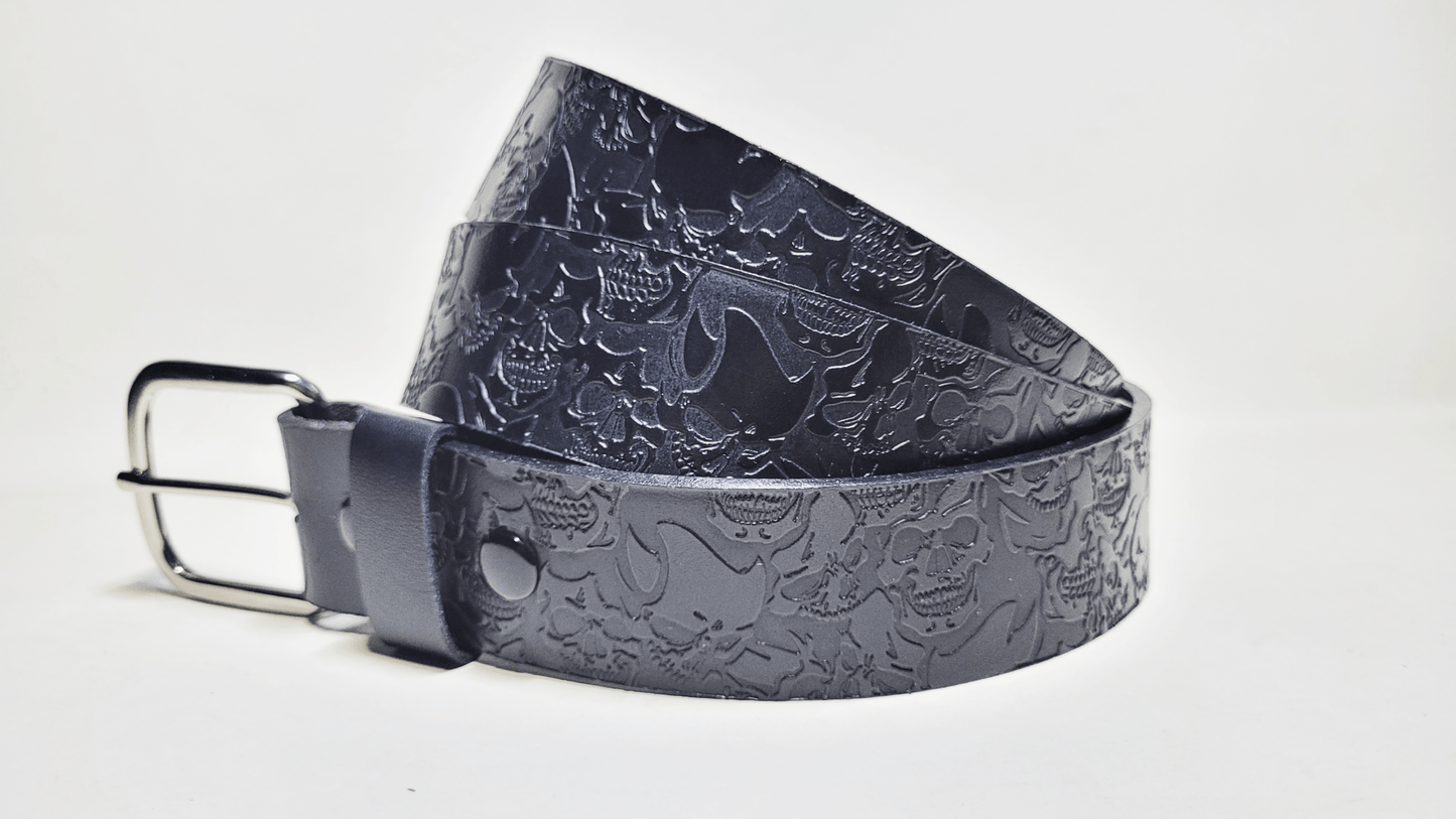 Handmade Embossed Buffalo Leather Belt - Buffalo Artisanal - C-180
