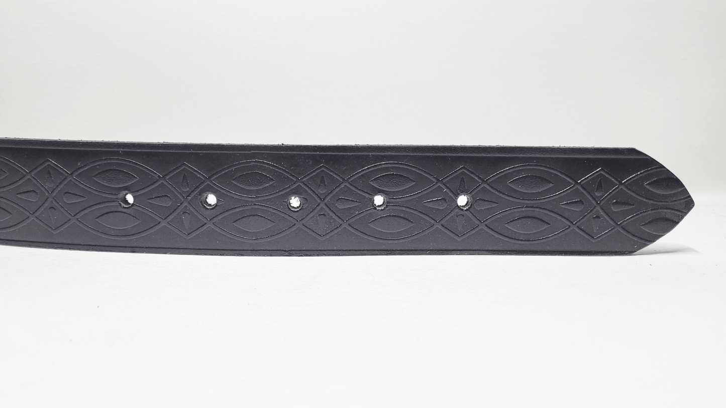 Handmade Embossed Buffalo Leather Belt - Buffalo Artisanal - C-264