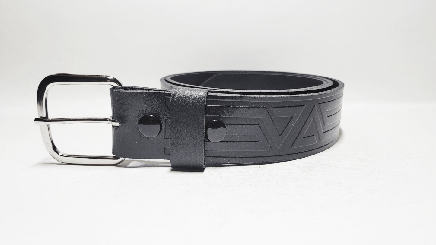 Handmade Embossed Buffalo Leather Belt - Buffalo Artisanal - C-262