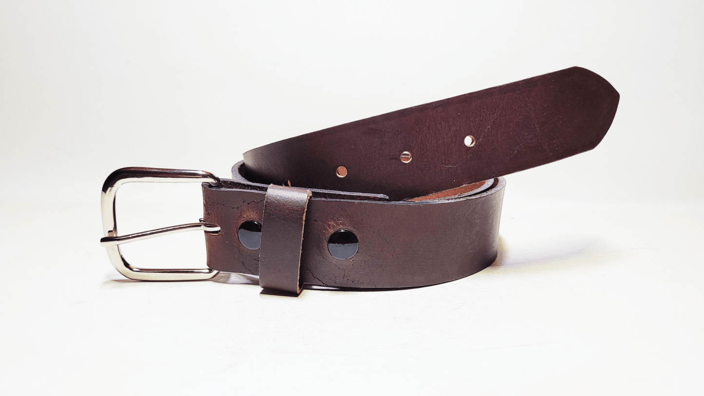 Handmade Genuine Buffalo Leather Belt - Buffalo Artisanal - C-CBROWN