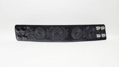 Handmade Embossed Leather Bracelet - Buffalo Artisanal - B-244